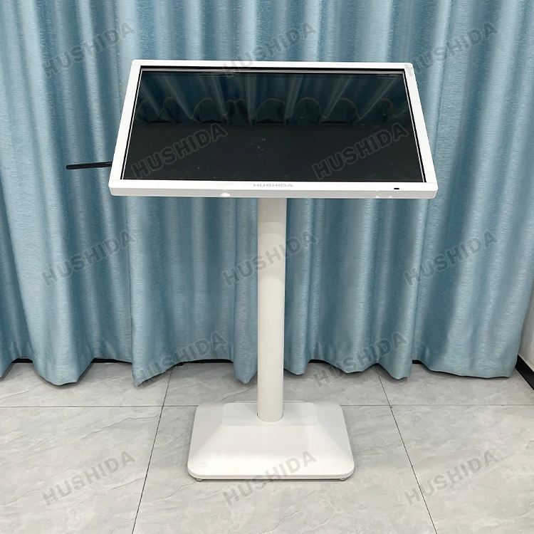 

HUSHIDA 32 43 50 55 дюймов Horizonta Digital Signage сенсорный экран напольная подставка информационный киоск для банковской больницы торговый центр