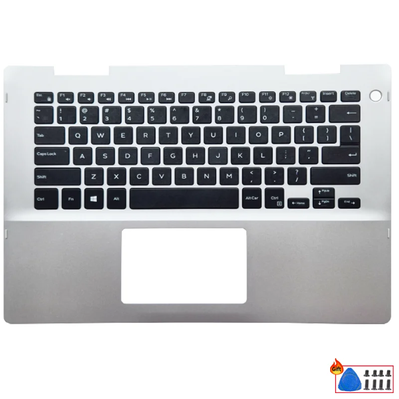 New For Inspiron 14-5000 5491 5481 5482 2 In1 Original Laptop US/UK/CA/CH Keyboard With Palmrest Upper Top Cover Bottom Casing