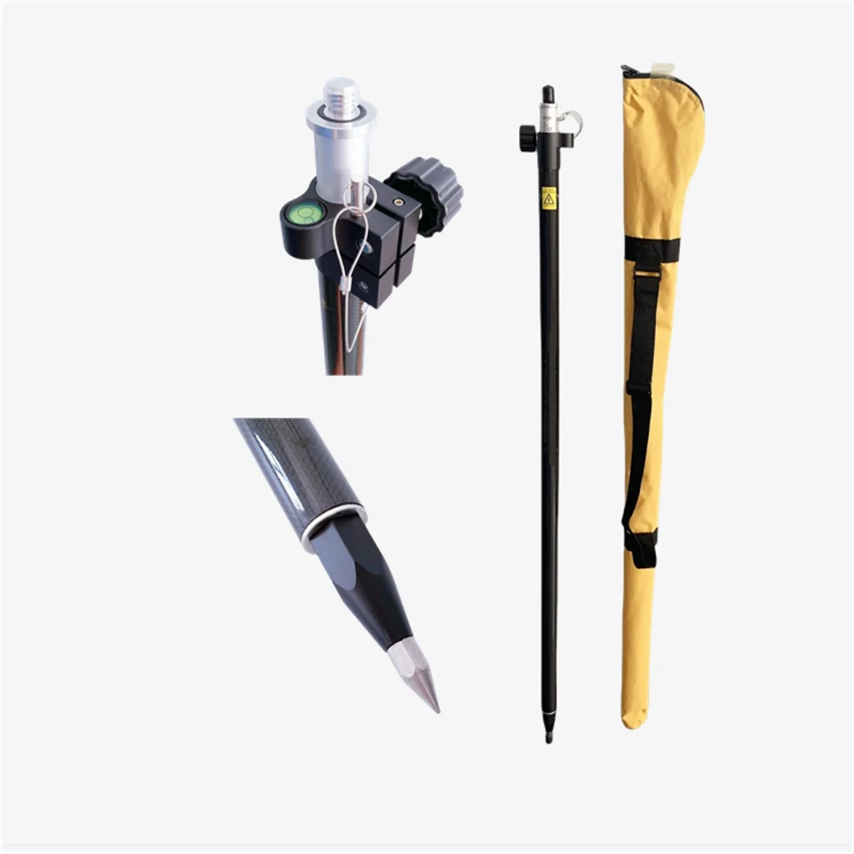 Telescopic Carbon Fiber Rod Prism GPS Pole Total Station Surveying Hi-target  GNSS Measuring rod