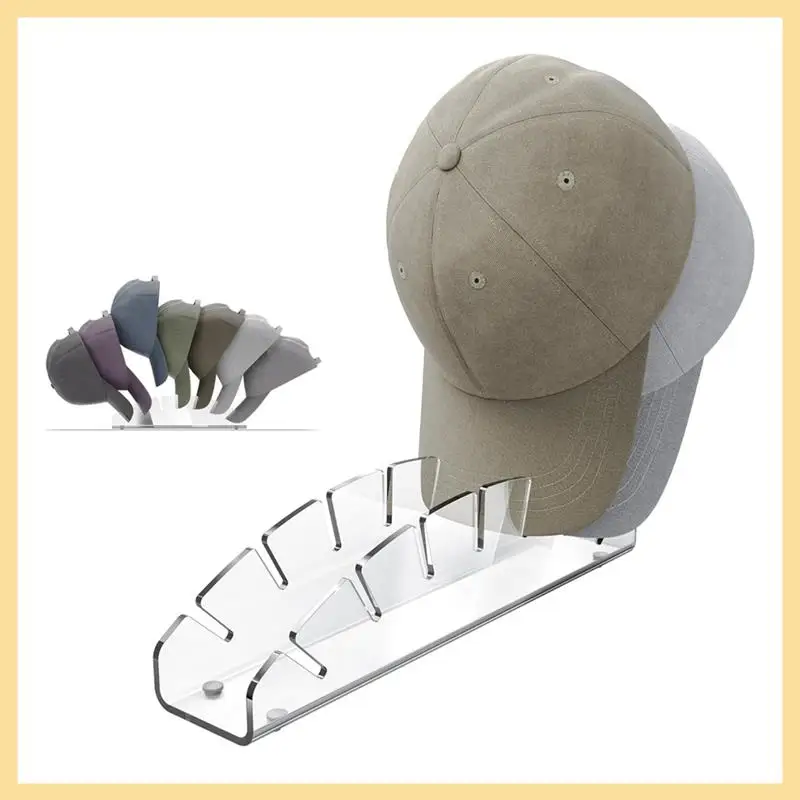 野球帽スタンド用帽子オーガナイザー、野球帽7個用帽子ホルダー、自立型帽子オーガナイザー、帽子ディスプレイスタンド使いやすい