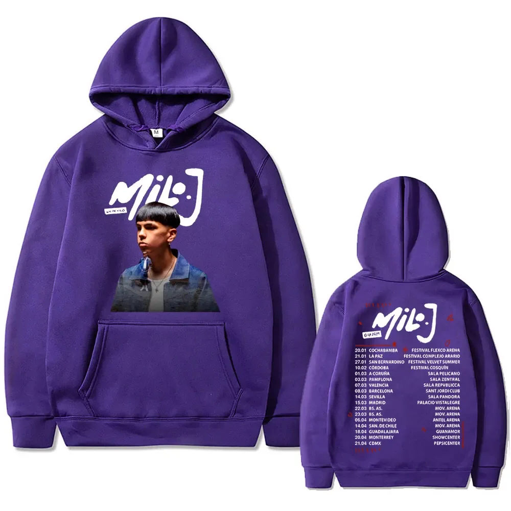 Sudaderas con capucha Milo J para raperos masculinos y femeninos, grandes para hombres, style hip - hop, forros polares, trajes #5