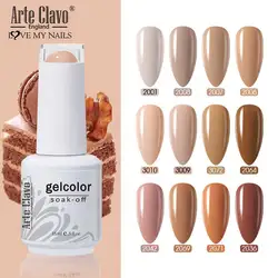 Arte Clavo15ml Gel Nail Polish Nail Art 65 Colors Nail Gel Colorful Soak Off UV Gel Varnish For Nails Semi-Permanent UV Led Lamp