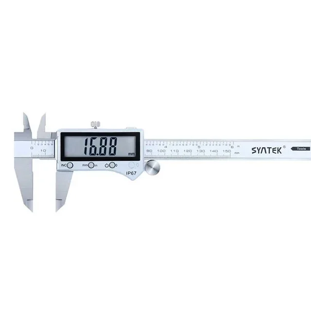 SYNTEK Electronic Digital Display Digital Vernier Caliper 0-150mm Stainless Steel Ip67 Waterproof BT