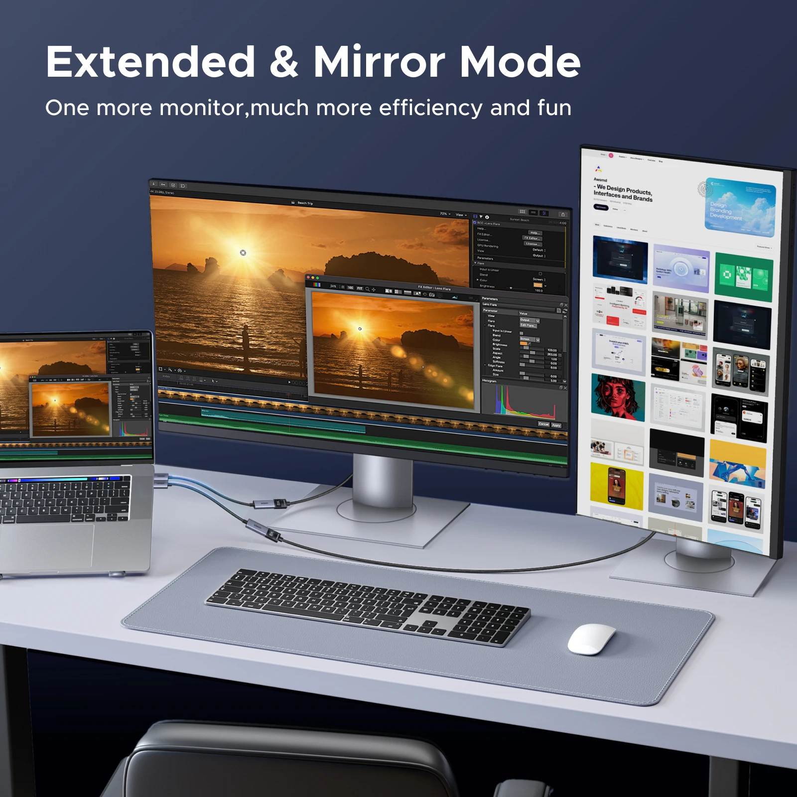 UGREEN Adapter DisplayPort 1.4 DP na HDMI Konwerter 8K 60Hz, Jednokierunkowy Konwerter DisplayPort na HDMI VRR HDR HDCP2.3 0.2m — zdjęcie produktu 6