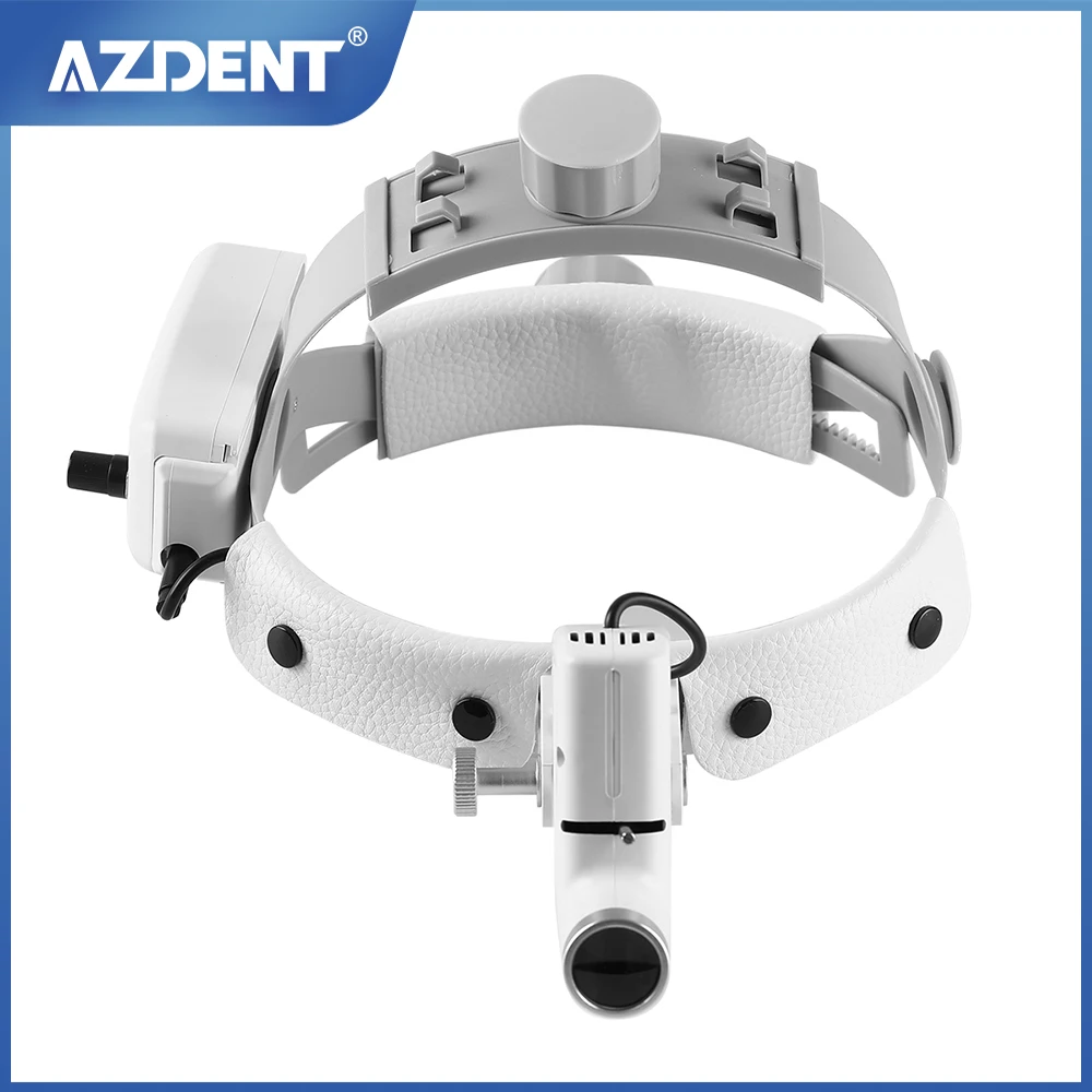 AZDENT 5W Dental LED Head Light Lamp For Binocular Loupes Brightness Spot Adjustable Dental Lab Headlamp Surgical Headlight