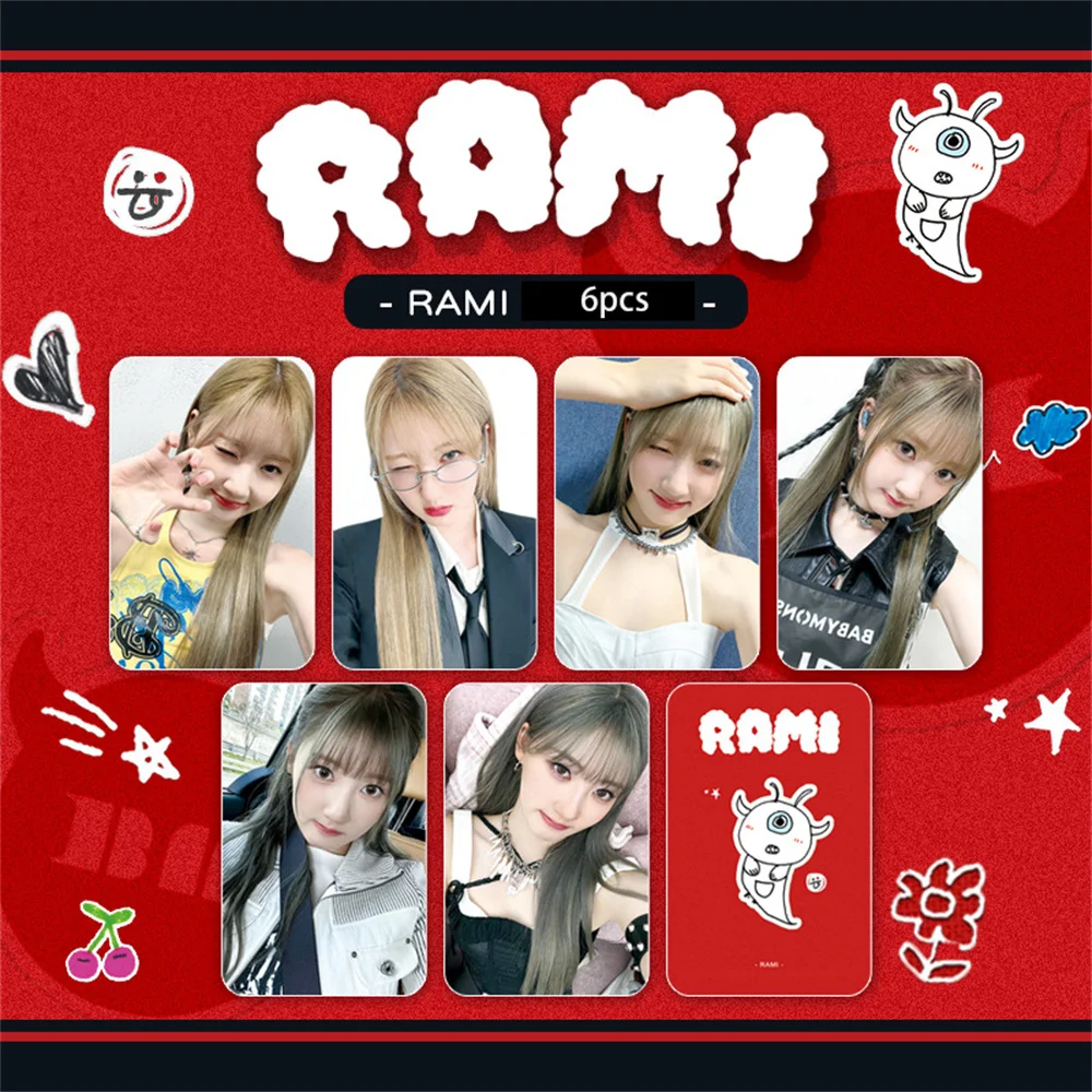 6pcs/Set Kpop BABYMONSTER Card Korean Style LOMO Card Double Sides Printing Bright Film AHYEON RORA RUKA RAMI Fans Collection