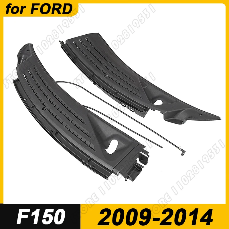 

for 2009-2014 FORD F150 Windshield Wiper Cowl Grille Vent Cover Panel Hood Assembly Replacement BL3Z15022A68A BL3Z15022A69A