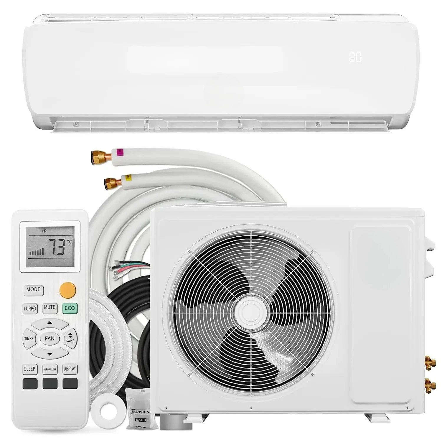 SEER 17 12000BTU 115V Mini Split Air Conditioner | Energy-Efficient Inverter AC System with Remote Control &, Customized 1