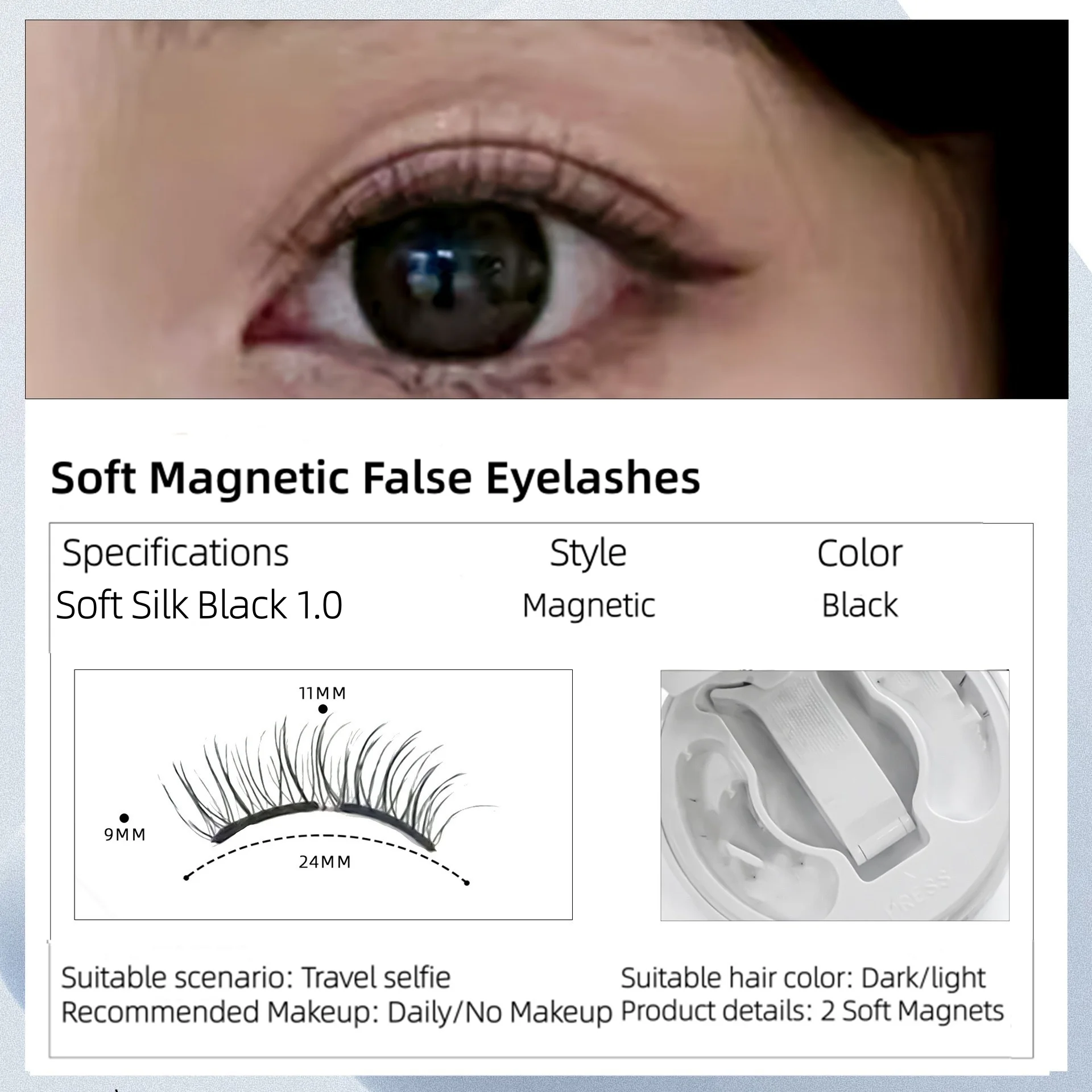C Curl – cils magnétiques doux, adhésif facile, sans colle, nouveau Style, Kit de cils à aimant Long