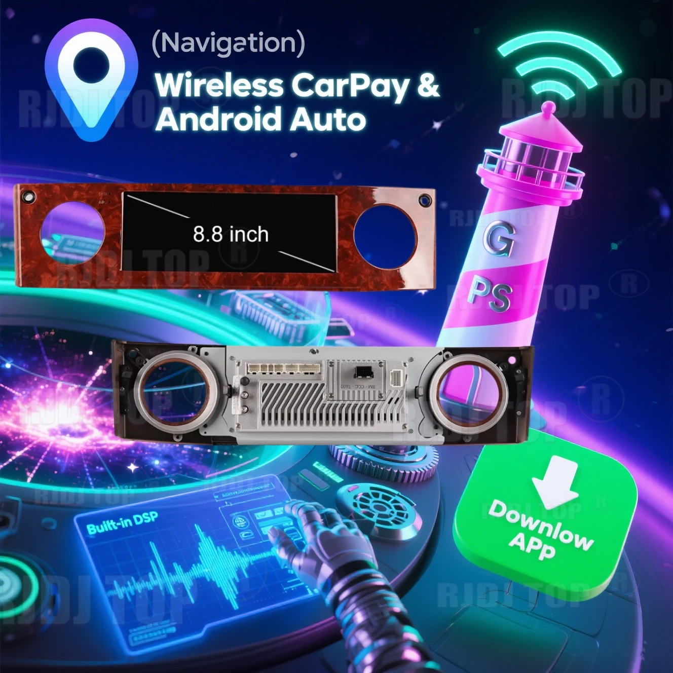 

9" Car Radio For Rolls Royce Phantom 2004 2005 2006-2012 Android 14 Carplay 360 Car Multimedia Player GPS Navigation Auto Stereo