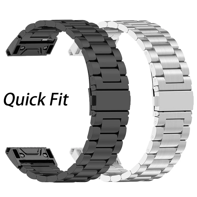 For Garmin Fenix E 47mm Stainless Steel Watchband For Garmin Epix Pro 47mm Metal Strap For Garmin fenix 7 6 5 Quick Fit Bracelet