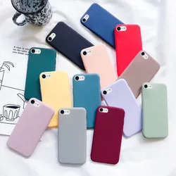 Case For iphone 7 Shockproof TPU Liquid Silicone Protective Phone Back Cover for iphone 7 4.7 inches Matte soft Case