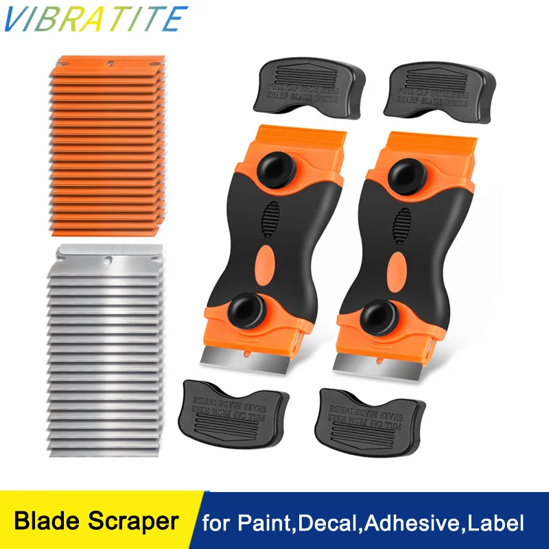 Raspador de Plástico y Metal para Cuchillas de Afeitar, Limpiador de Vidrios, Herramienta para Remover Vinilos y Adhesivos para Coche y Hogar