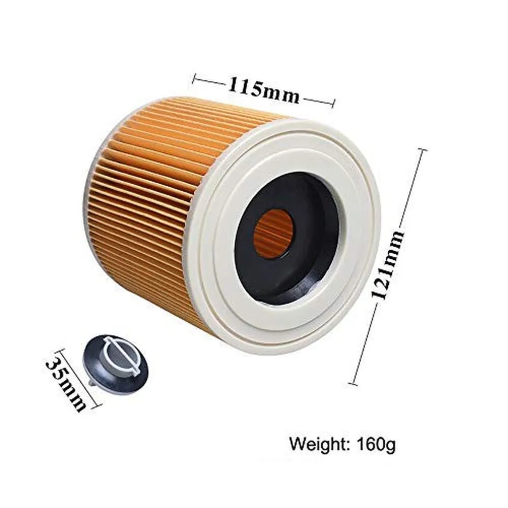2-Pack Replacement Filters For Karcher A2004 A2054 WD3000 Wet Dry Vacuum Cleaners High Efficiency Dust Cartridge