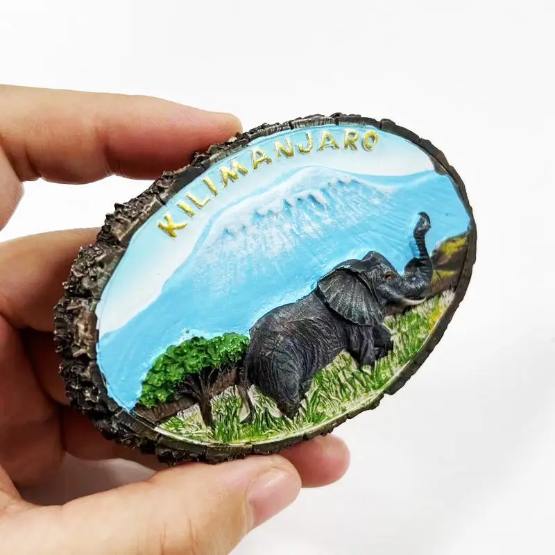 

Tanzania Kilimanjaro Mountain Animal Scenery Refrigerator Magnet Personalized Creative Exquisite Travel Souvenir