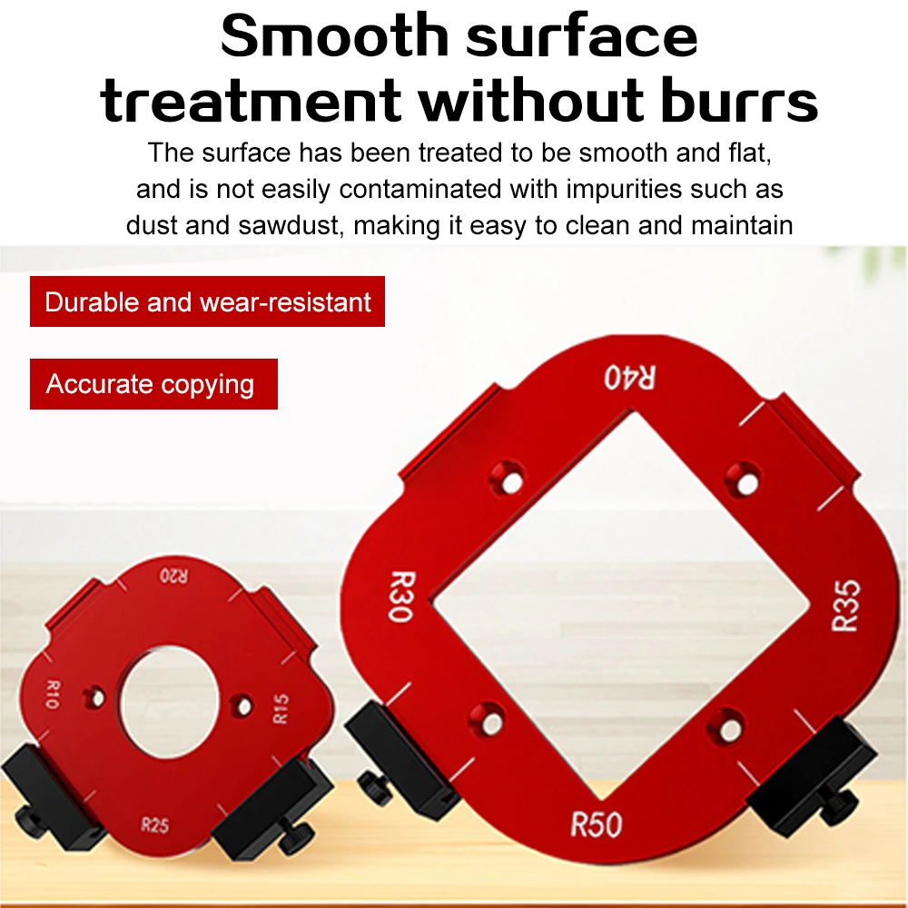 Szablon łuku pod kątem R Dłutowanie Szafa Narzędzia do desek drewnianych Maszyna do przycinania Szablon do cięcia filetów do obróbki drewna Router elektryczny