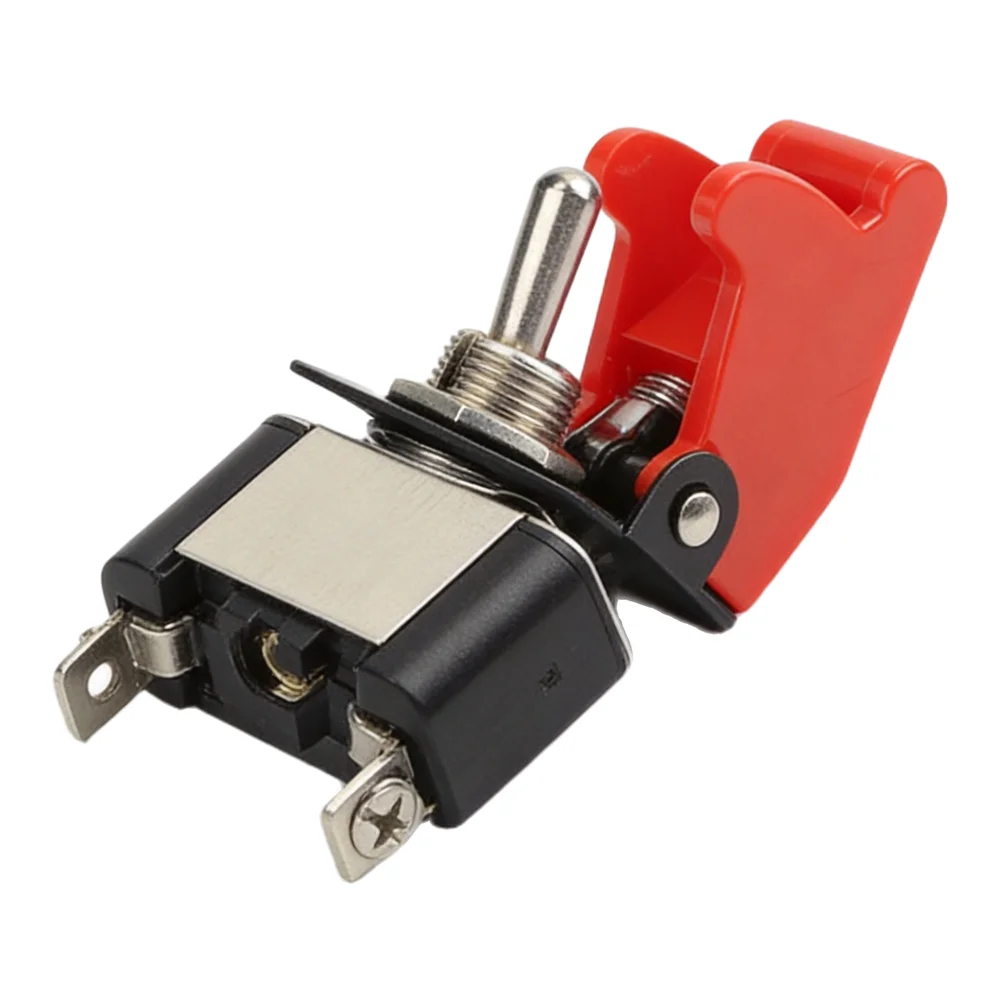 Red Cover Switch 2 Position Switch Electrical Control 10,000 Electrical Life Cycles 12mm Screw Hole Size 15A Rated Current