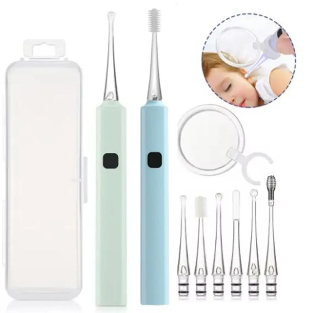 

LED Light Baby Ear Cleaner USB Charging 360 Degree Rotating Luminous Ear Curette with Magnifying Soft Luminous Ear Spoon Set