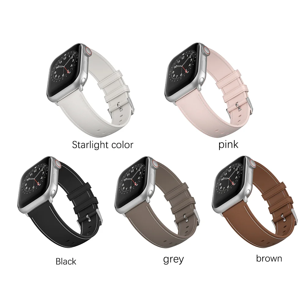 

Suitable For Apple Watch Watch Strap 12345678 Generation Iwatch Faux Leather TPU Strap Colors Available Styles Trendy And vers