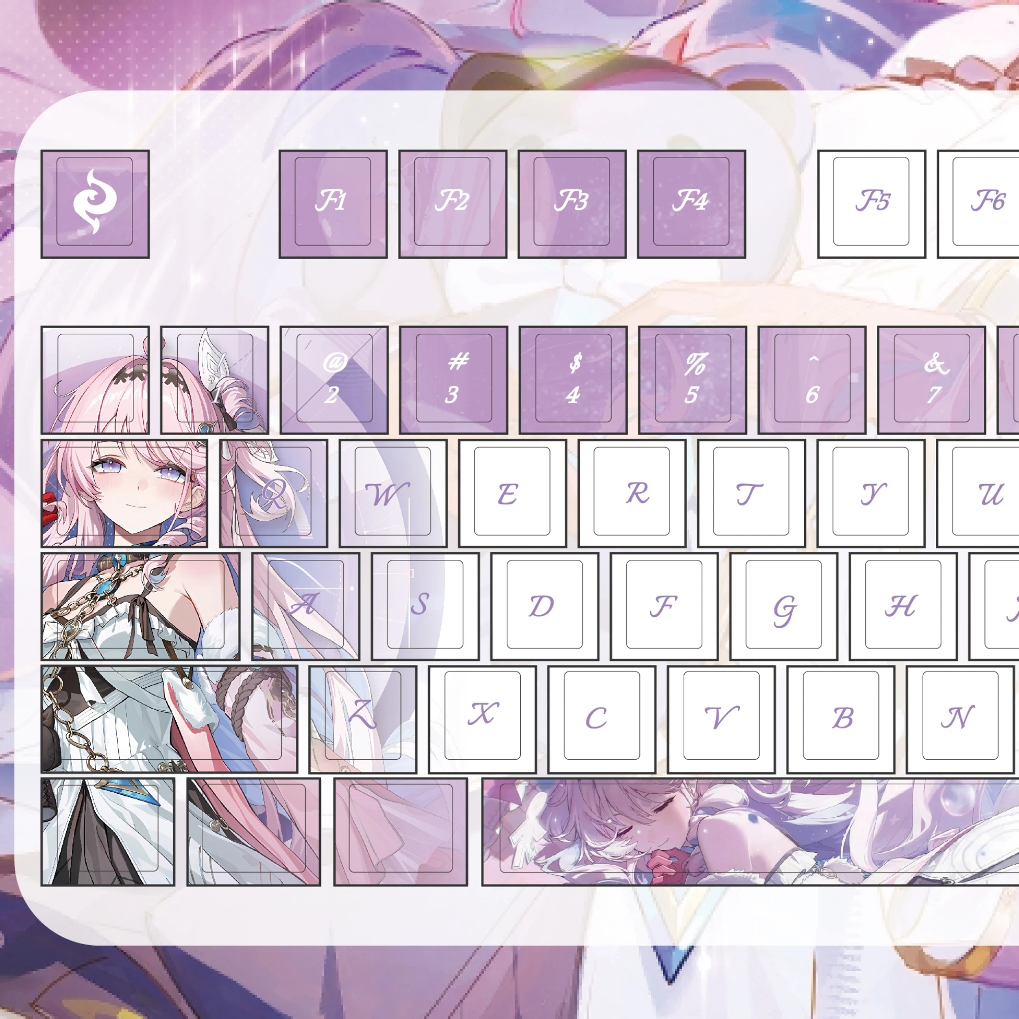 MAIMOOO Wuthering Waves Denia Keycaps PBT Custom Cherry Profile  Cartoon Anime Game Keycap for Mechanical Keyboard Gifts
