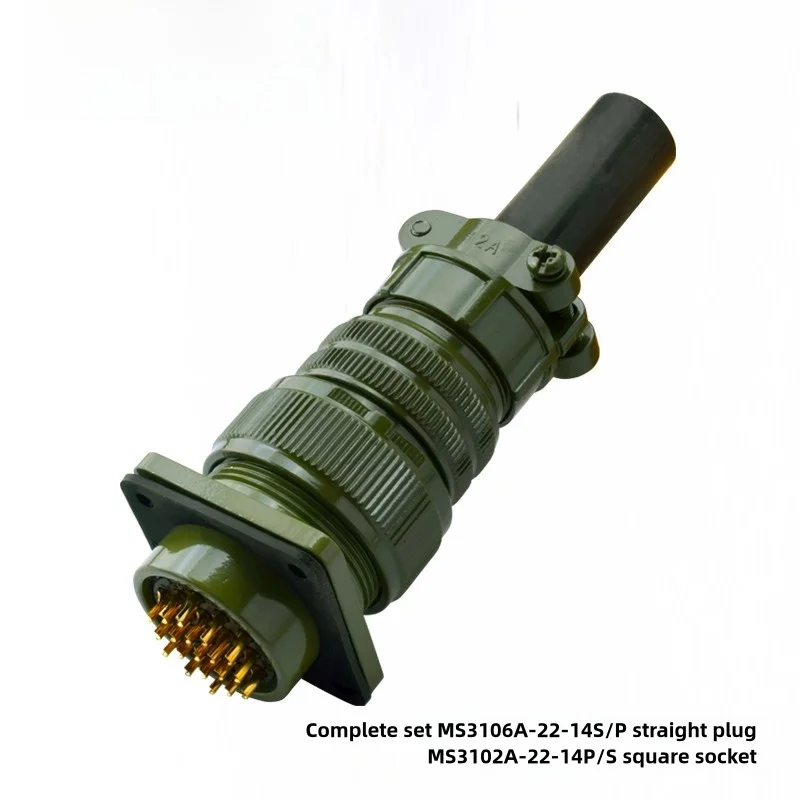 MS3106A-22-14P 19 Core US Military Standard Aviation Connector MS3102A-22-14S 19 Pin US Aviation Plug Socket MS3507-12A