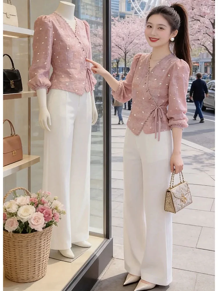 

Spring 2026 New Fashion Anti-Aging Floral Long Sleeve Women's Shirt Stylish Casual Loose Fit Button up Shirt for Younger Look