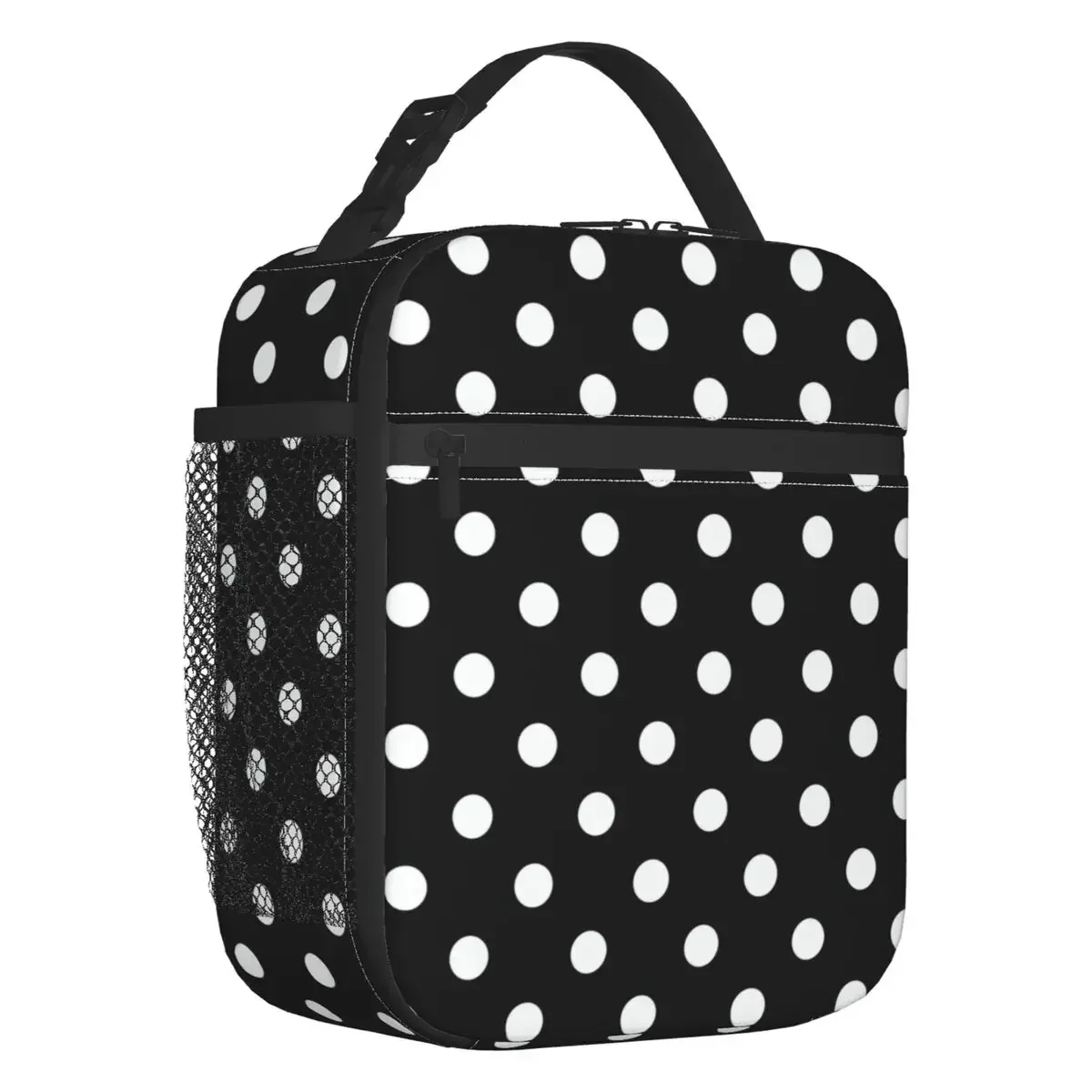 Colorful Polka Dots Portable Lunch Box for Women Multifunction Thermal Cooler Food Insulated Lunch Bag School Children Student