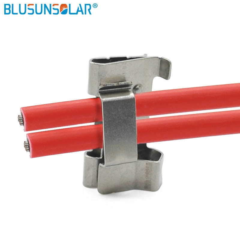 

304 Stainless Steel Solar PV Cable Clips Cable Clamp For 6mm2 10AWG PV Solar Cable Wire D02F