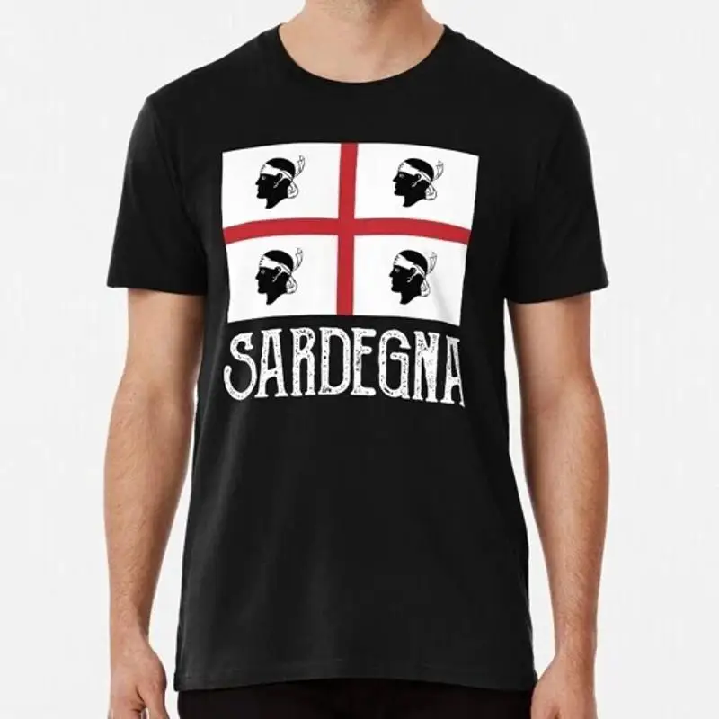 Camiseta Premium con bandera de Love Sardegna, Orgullo Sardo, talla M 2XL