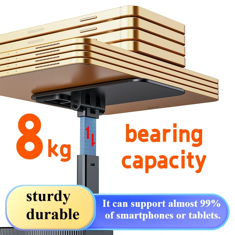 Portable Bluetooth Speakers RGB Colourful Light Foldable Lazy Tablet Phone Stand Speaker Mini 3-In-1 360° Rotating Music Player