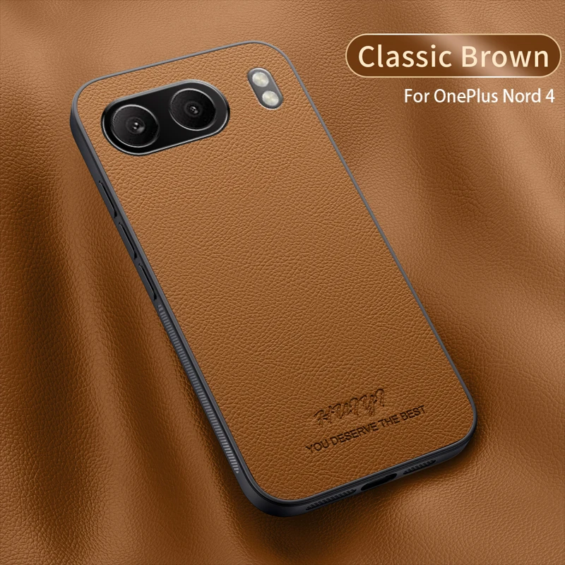 Luxury Business Leather Soft Frame Magnetic Cover For OnePlus Nord 4 Nord4 5G Phone Cases Capa