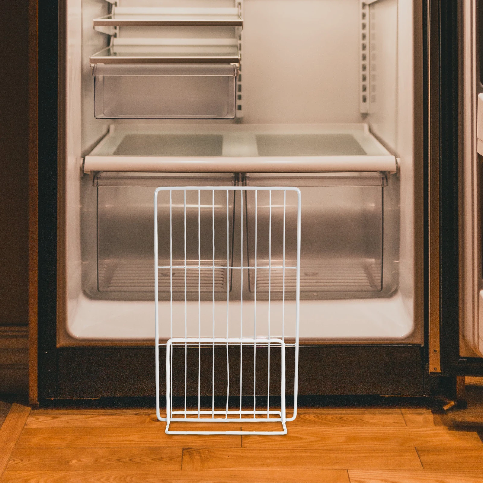 2pcs Freezer Partition 32-34cm Wide 29cm High Iron Wire Fridge Shelf Organizer Refrigerator Storage Kitchen Accessories