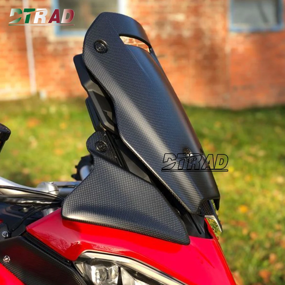 For DUCATI Multistrada V4 S Pikes Peak Rally RS 2021-2025 Carbon Fiber Front Fairings Windshield Side Panels Air Deflector Kits