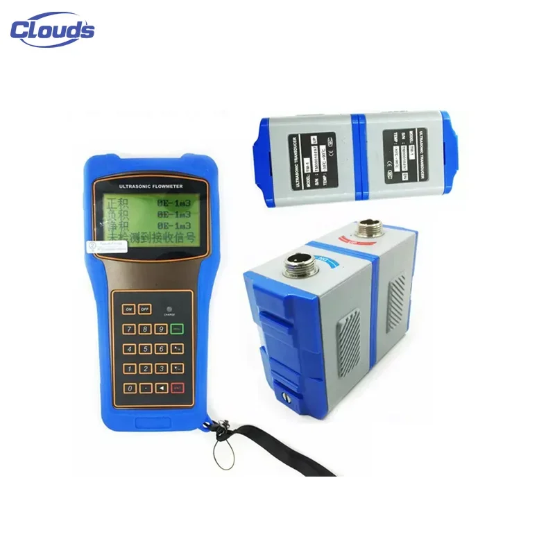 Hight Precision Ultrasonic Flowmeter Water Handheld Mass Flow Meters Clamp On Gas Meter Fuel Sensor Hand Held