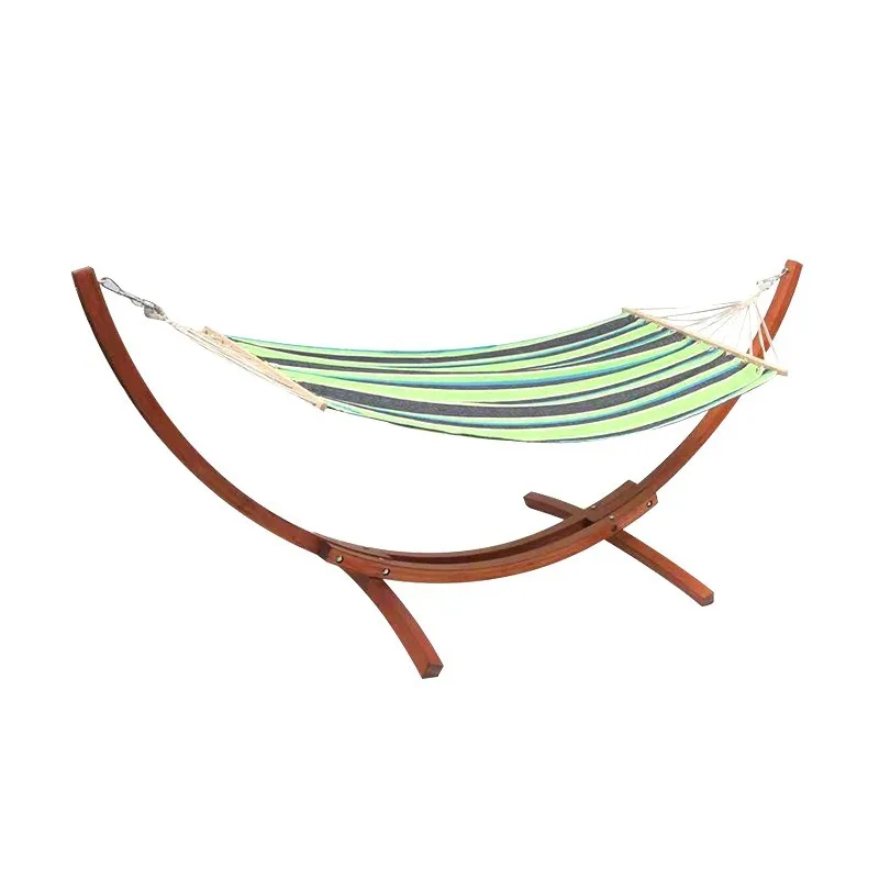 

2026 Wamusen Solid Wood Cradle Hammock Outdoor Leisure Courtyard Garden Swing Rocking Chair 200kg Capacity All Seasons Wholesale