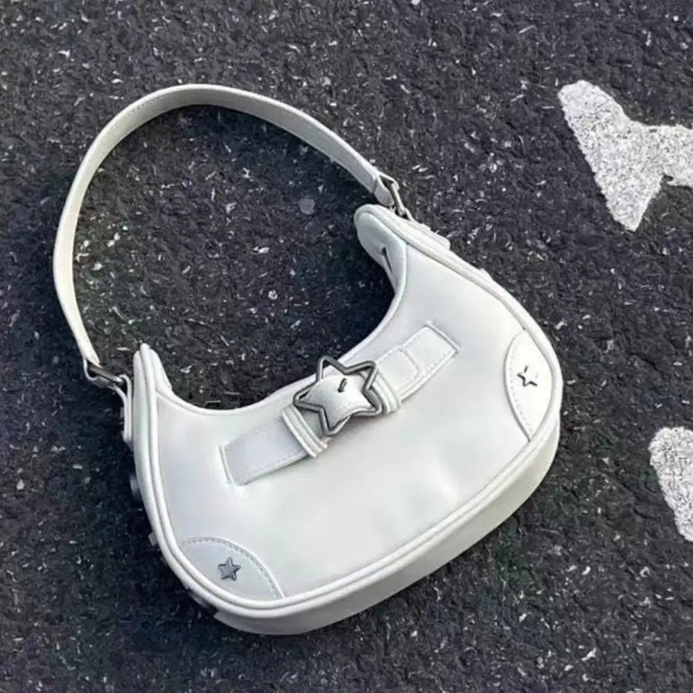 

Storage Bags PU Leather Large Capacity Makeup Lipstick Bags Y2k Style Handbags Star Women Shoulder Bags Korean Purse Wallets