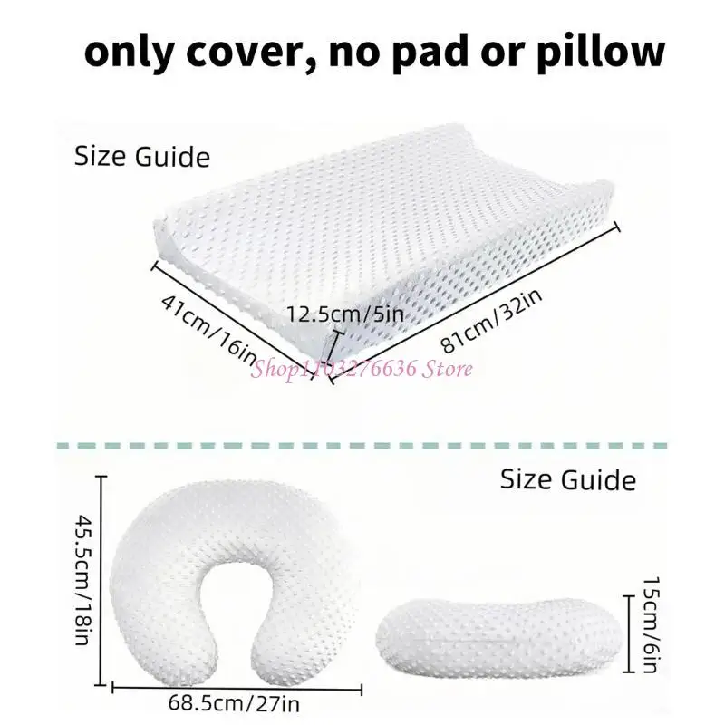 R6FD 2Pcs/set Changing Table Pad Cover Case for Baby Pillow Case Sleeve Comfortable