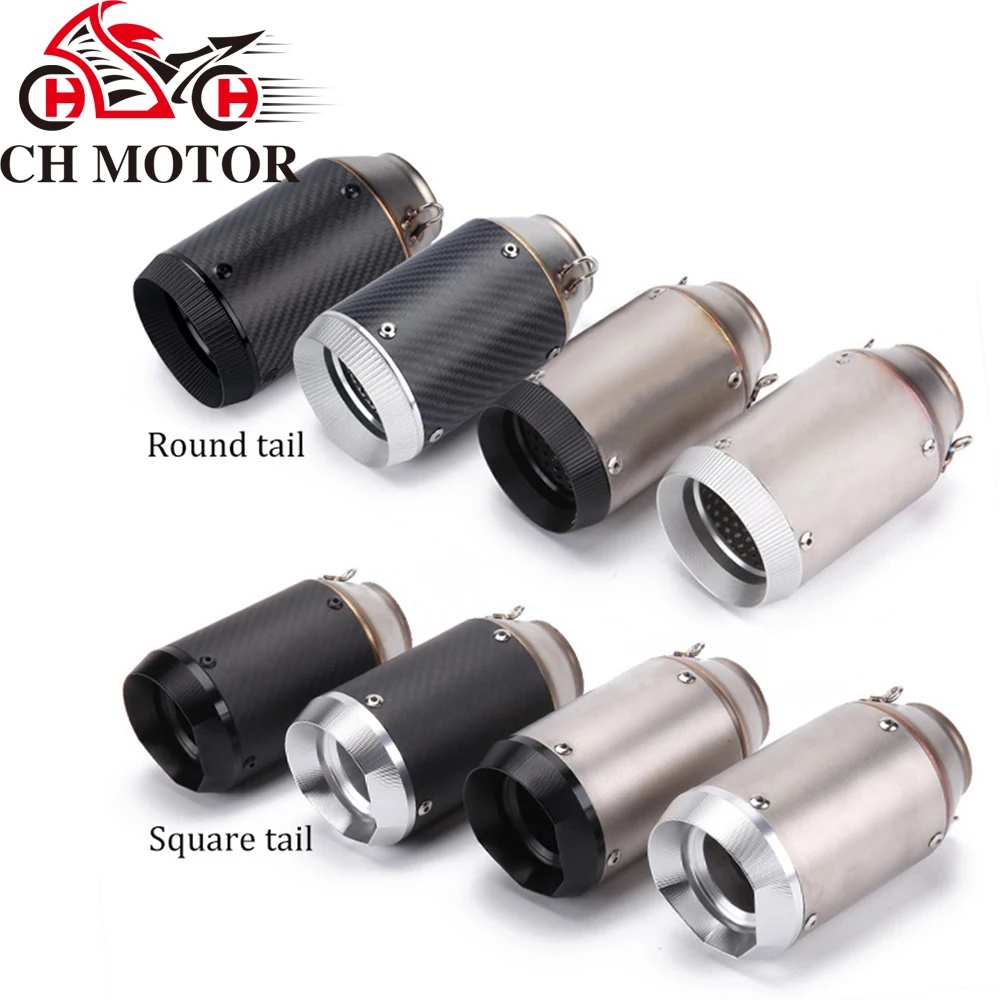 CH MOTOR 51mm Universal stainless steel Motorcycle GP Exhaust CNC Escapes Para Motos For Kawasi Z900 FZ6 RC390 S1000XR