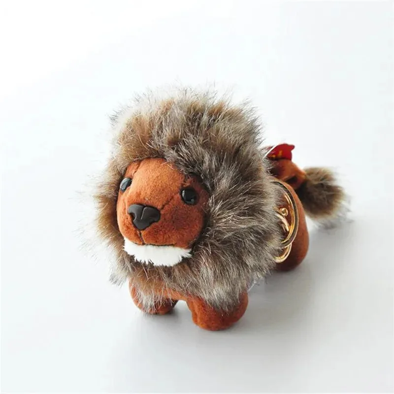 

1Pcs Kawaii 9CM Lovely Lion Plush Stuffed Toys Standing Lion Pendants Keychain Plush Toy For Kid's Gifts PP Cotton HANDANWEIRAN