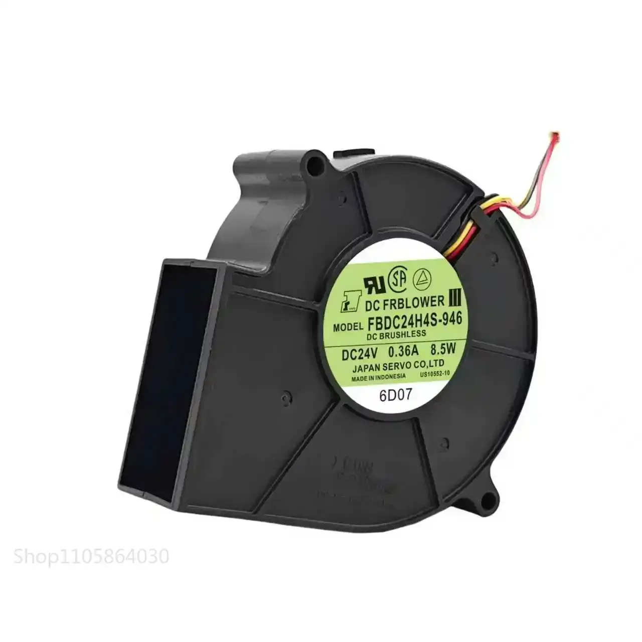 LY SERVO FBDC24H4S-946 97x97x33mm 24V Heavy-Duty Blower Fan - 8.5W Cooling, 3712 RPM 97x97x33 Blower​
