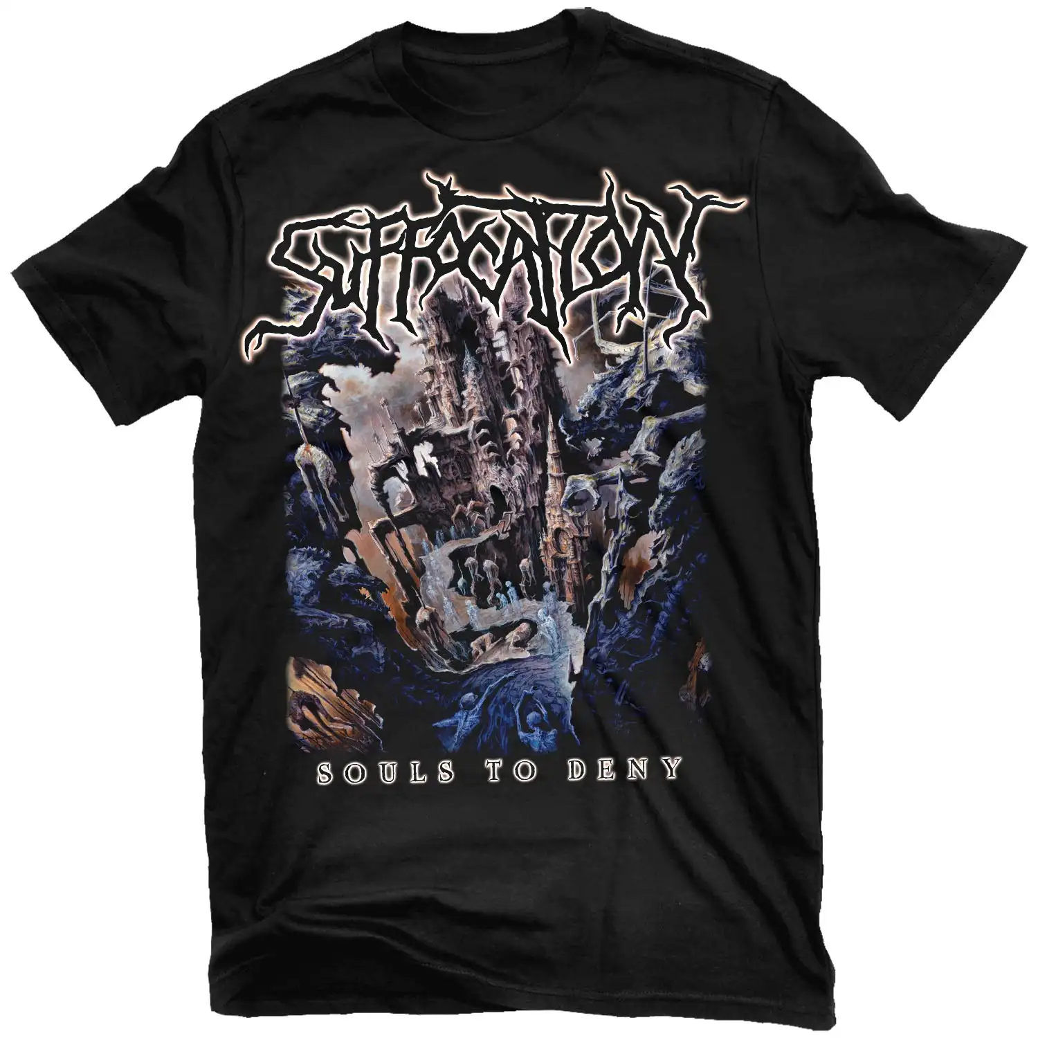 Camiseta gráfica de la banda de rock Souls To Deny Suffocation, camiseta informal unisex de algodón 100% con cuello redondo, camiseta de verano