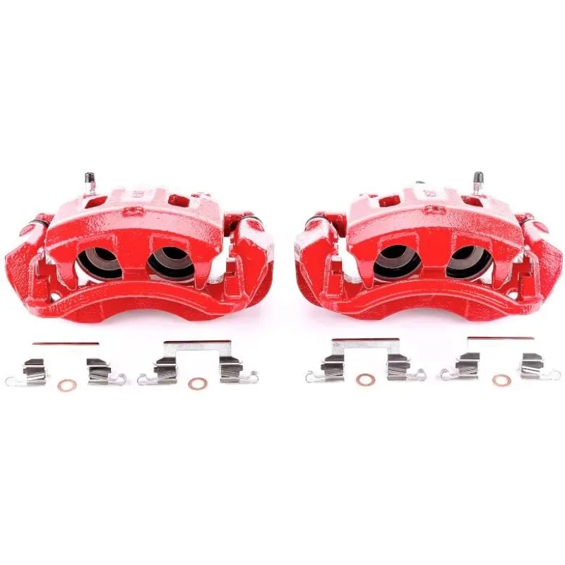 Temp Red Powder Coated Calipers For Ford Excursion 2000-2005, Ford F-250 Super Duty