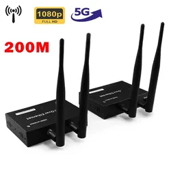 200M 1080P Wireless HDMIcompatible Extender Screen Share Video Transmitter Receiver 1 To 4 Wireless Adapter DVD Camera PC To TV