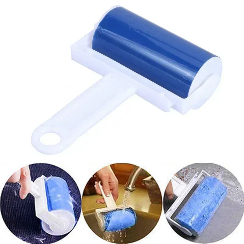 Household Cleaning Tools Blue Portable Washable Dust Filter Drum Roll Portable Tools Sticky Hair Hair Removal Device Brush