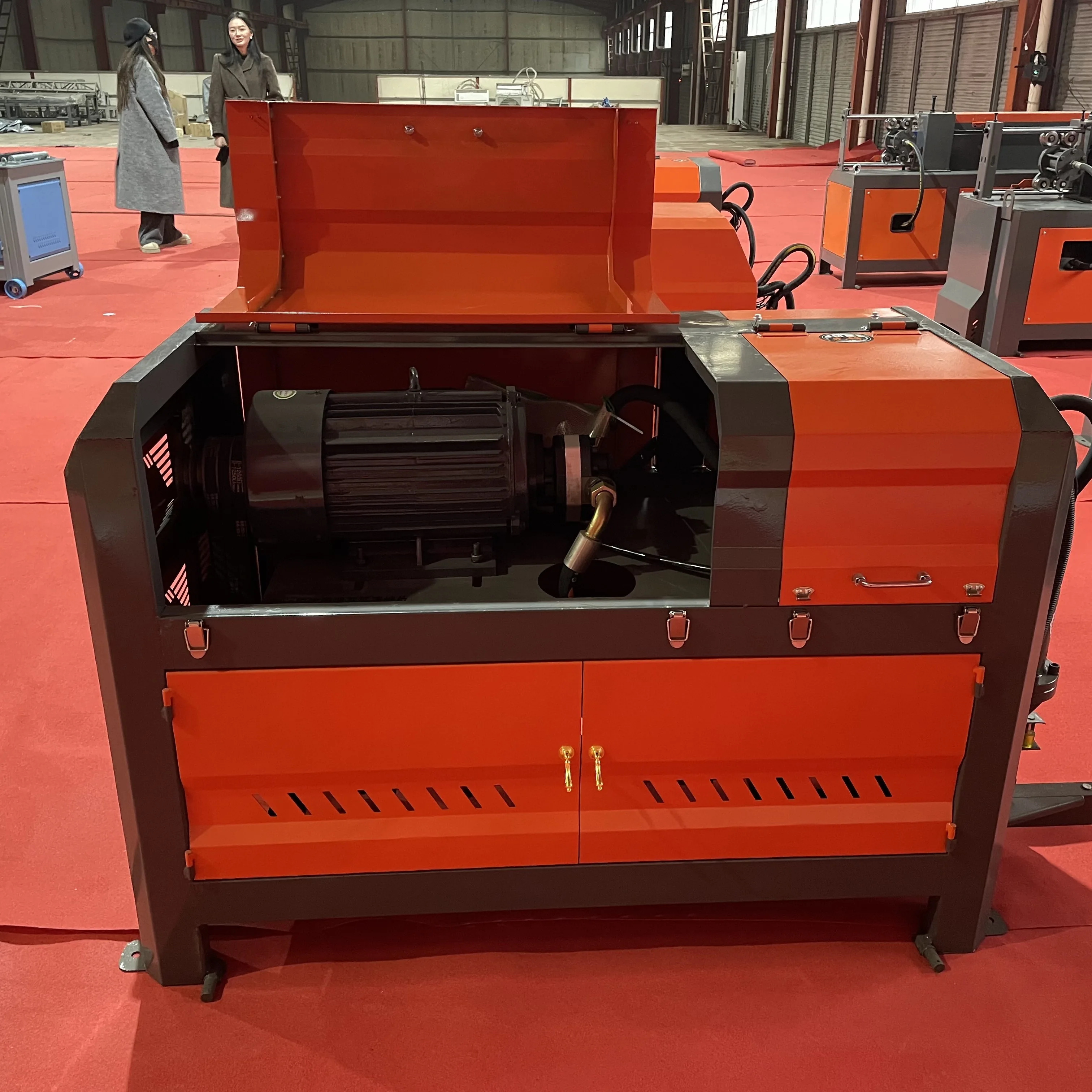 Low Price High Efficiency Multi-roll Metal Steel bar Tube Wire Rod Straightening Machine 380-440V 4000W