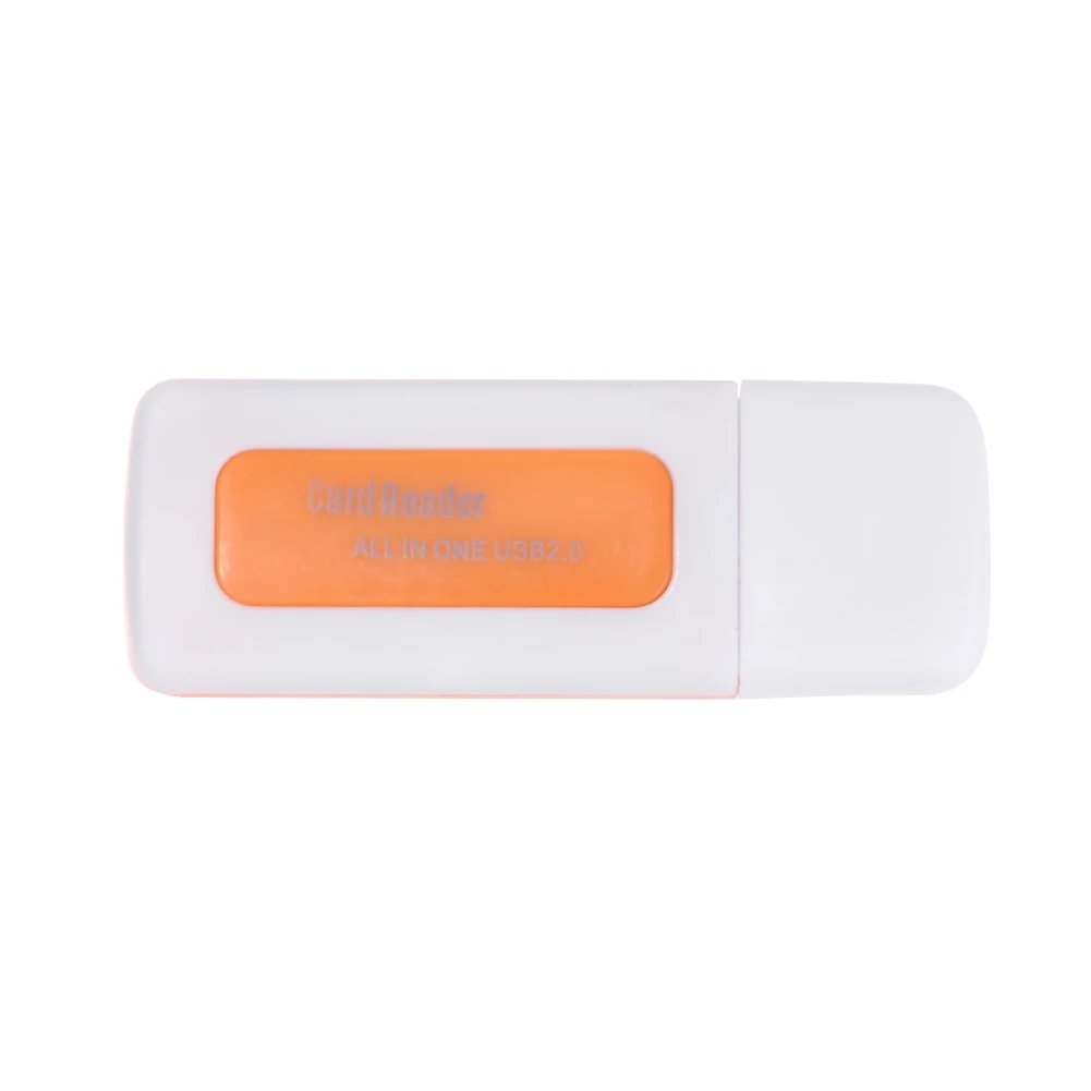 4 in 1 Mini USB 2.0 Card Reader USB Card Reader Adapter 4 Card Slots Portable Memory Card Reader USB Adapter for TF SD MS M2