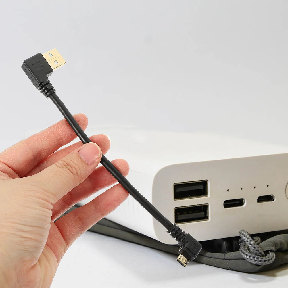 2 قطعة كابل USB صغير 90 درجة شحن سريع نقل البيانات عالي السرعة مثالي لمكاتب السيارات والمناطق الحدقة كابل USB