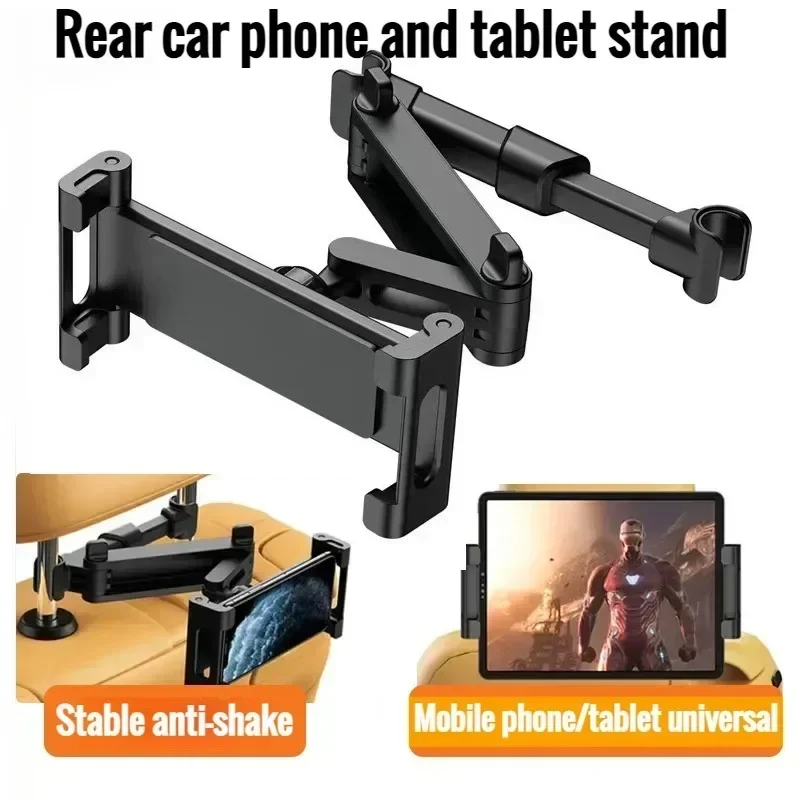 Telescopic Car Rear Pillow Phone Holder Tablet Car Stand Seat Rear Headrest Mounting Bracket for Phone Tablet 4-11 Inch