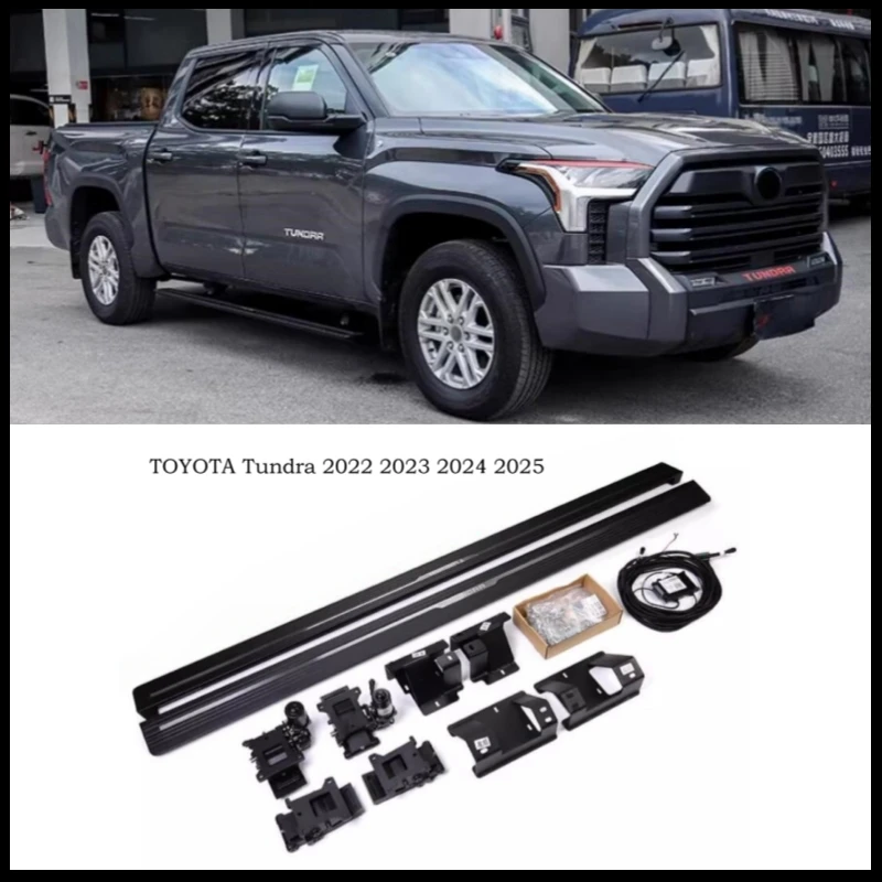 

Для TOYOTA Tundra 2022 2023 2024 2025 электрическая автоматическая подножка, боковая подножка, педали, высокое качество, обновление переключателя двигателя