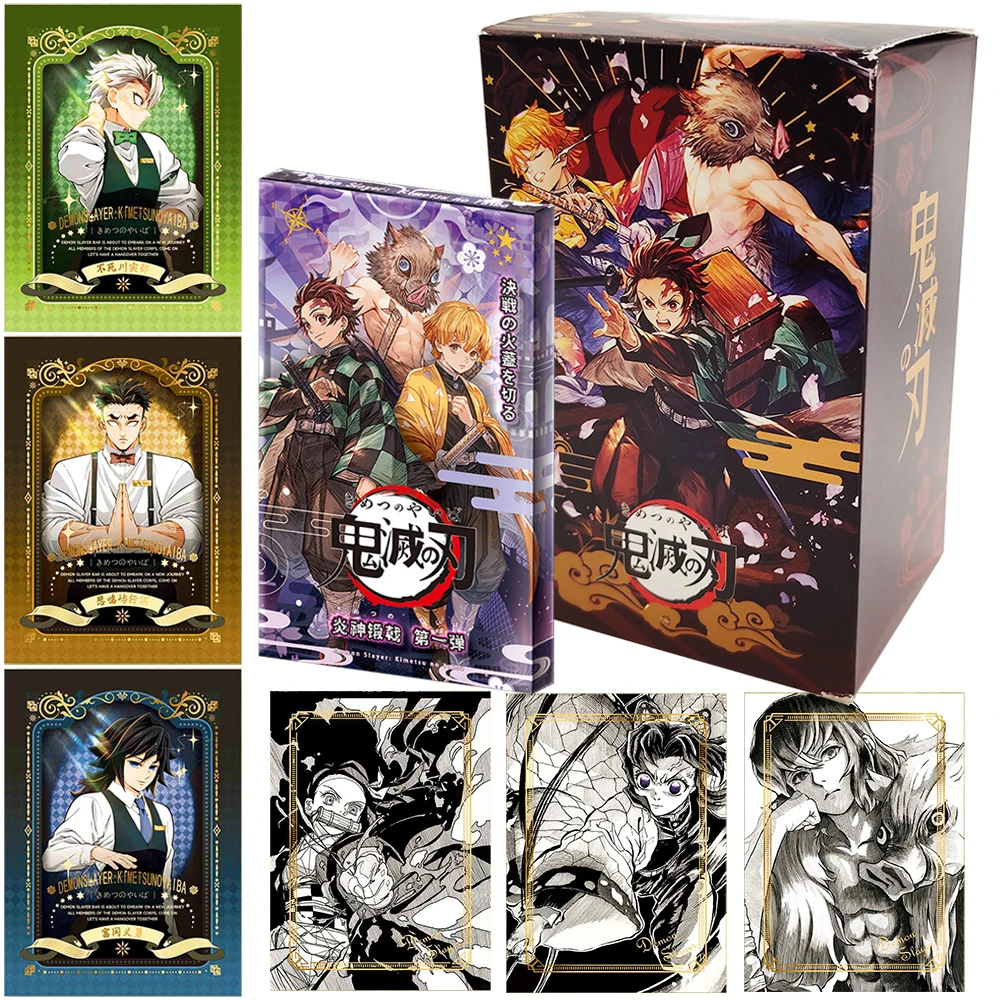 بطاقة مجموعة قاتل الشياطين للمغامرة اليابانية أنيمي الطرفية الدافئة CP موضوع بطاقة شخصية إبداعية ألعاب طاولة عائلية من الطوب #1